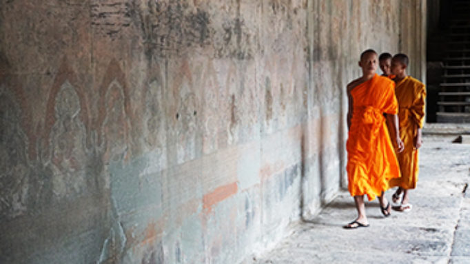 Monks at Angkor Wat, Cambodia Monks Angkor Wat