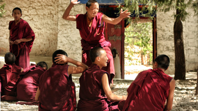Debate at Sera Monastery, Lhasa Sera Monastery Tibet
