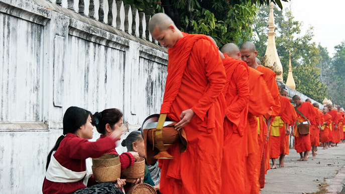 Laos celebrating lunar new year