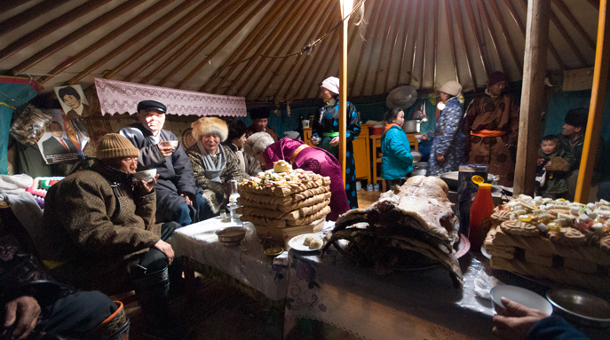 Mongolia celebrating lunar new year